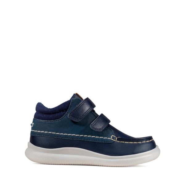 Clarks Boys Cloud Tuktu Toddler Casual Shoes Navy | CA-1405639